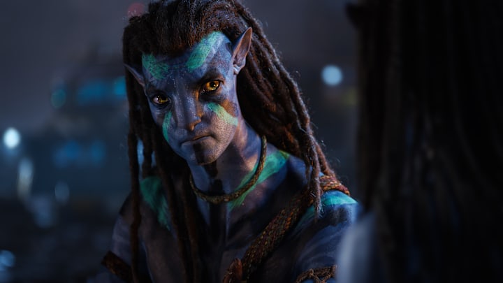 Jake Sully (Sam Worthington) in 20th Century Studios' AVATAR: THE WAY OF WATER. Photo courtesy of 20th Century Studios. © 2022 20th Century Studios. All Rights Reserved.