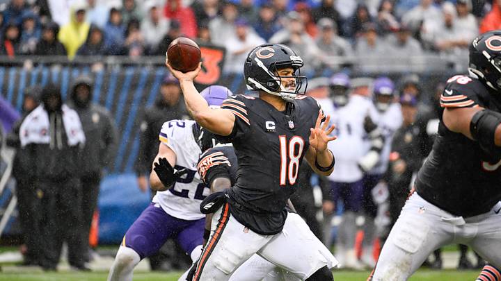 Sep 20, 2026; Chicago, Illinois, USA; Chicago Bears quarterback Caleb Williams (18) passes the ball during the second half against the Minnesota Vikings at Soldier Field. Mandatory Credit: Matt Marton-Imagn Images Sep 20, 2026; Chicago, Illinois, USA; Chicago Bears quarterback Caleb Williams (18) passes the ball during the second half against the Minnesota Vikings at Soldier Field. Mandatory Credit: Matt Marton-Imagn Images