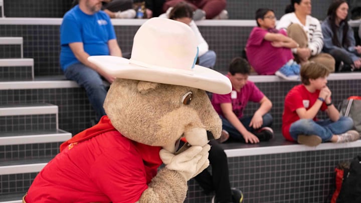 Ruckus of the Amarillo Sod Poodles enjoys the competition Saturday at the Pantex Regional Science Bowl held at AmTech in Amarillo. Ruckus of the Amarillo Sod Poodles enjoys the competition Saturday at the Pantex Regional Science Bowl held at AmTech in Amarillo.