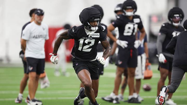 Jul 31, 2026; Houston, TX, USA; Houston Texans wide receiver Nico Collins (12) during training camp at Houston Methodist Training Center. Mandatory Credit: Troy Taormina-Imagn Images Jul 31, 2026; Houston, TX, USA; Houston Texans wide receiver Nico Collins (12) during training camp at Houston Methodist Training Center. Mandatory Credit: Troy Taormina-Imagn Images