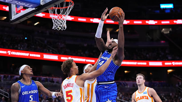 The Orlando Magic hit their first road block of the season as their offense stagnated in the second half, letting the Atlanta Hawks race through to steal a win. The Orlando Magic hit their first road block of the season as their offense stagnated in the second half, letting the Atlanta Hawks race through to steal a win.