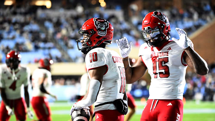 North Carolina State Wolfpack wide receiver Kevin Concepcion celebrates with North Carolina State Wolfpack