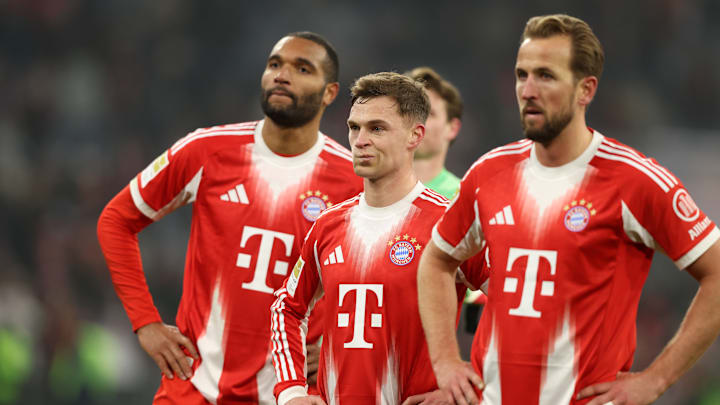 Dejected Bayern Munich players after defeat against Augsburg on matchday 19 of the Bundesliga. Dejected Bayern Munich players after defeat against Augsburg on matchday 19 of the Bundesliga.