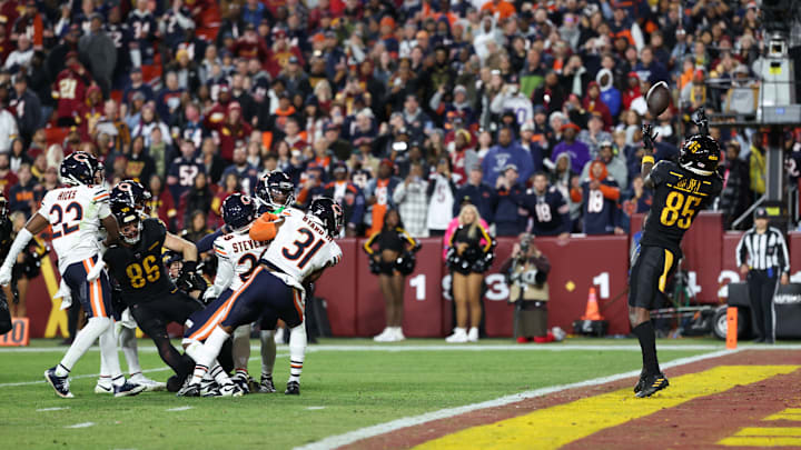 The Bears defense dropped the ball on the game's final play. Noah Brown did not.