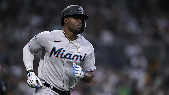Miami Marlins designated hitter Jorge Soler