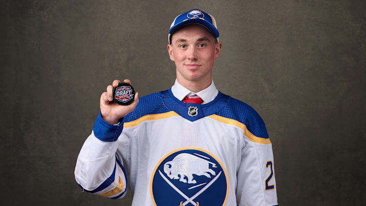 Noah Ostlund at the 2022 NHL Draft. 