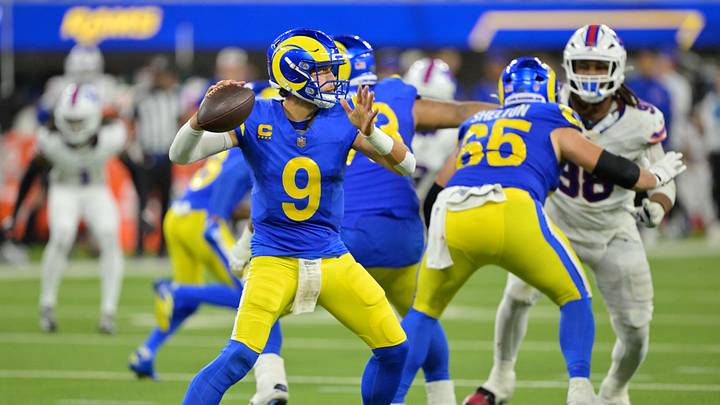 Oct 12, 2026; Inglewood, California, USA; Los Angeles Rams quarterback Matthew Stafford (9) throws a pass during the fourth quarter against the Buffalo Bills at SoFi Stadium. Mandatory Credit: Jayne Kamin-Oncea-Imagn Images Oct 12, 2026; Inglewood, California, USA; Los Angeles Rams quarterback Matthew Stafford (9) throws a pass during the fourth quarter against the Buffalo Bills at SoFi Stadium. Mandatory Credit: Jayne Kamin-Oncea-Imagn Images