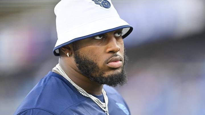 Aug 22, 2025; Nashville, Tennessee, USA; (Editors Notes: Caption Correction) Tennessee Titans offensive lineman JC Latham against the Minnesota Vikings during pre-game warmups at Nissan Stadium. Mandatory Credit: Steve Roberts-Imagn Images Aug 22, 2025; Nashville, Tennessee, USA; (Editors Notes: Caption Correction) Tennessee Titans offensive lineman JC Latham against the Minnesota Vikings during pre-game warmups at Nissan Stadium. Mandatory Credit: Steve Roberts-Imagn Images