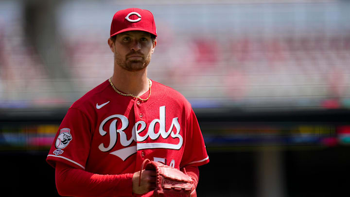 Cincinnati Reds starting pitcher Levi Stoudt (58) returns to the dugout after the top of the second inning of the MLB Interleague game between the Cincinnati Reds and the Tampa Bay Rays at Great American Ball Park in downtown Cincinnati on Wednesday, April 19, 2023.
Tampa Bay Rays At Cincinnati Reds Cincinnati Reds starting pitcher Levi Stoudt (58) returns to the dugout after the top of the second inning of the MLB Interleague game between the Cincinnati Reds and the Tampa Bay Rays at Great American Ball Park in downtown Cincinnati on Wednesday, April 19, 2023.
Tampa Bay Rays At Cincinnati Reds