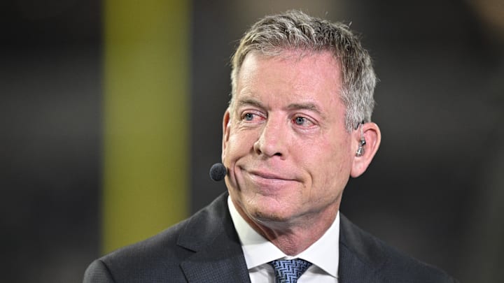 ESPN Television commentator Troy Aikman