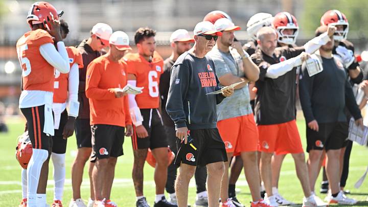 Aug 4, 2026; Berea, OH, USA; Cleveland Browns head coach Todd Monken during training camp at CrossCountry Mortgage Campus. Mandatory Credit: Ken Blaze-Imagn Images Aug 4, 2026; Berea, OH, USA; Cleveland Browns head coach Todd Monken during training camp at CrossCountry Mortgage Campus. Mandatory Credit: Ken Blaze-Imagn Images