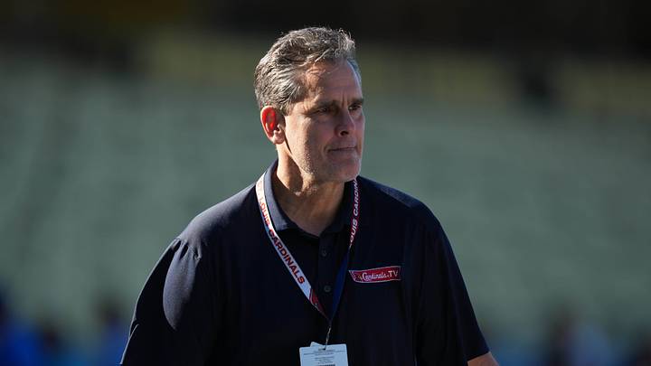 Sep 1, 2026; Los Angeles, California, USA; St. Louis Cardinals play-by-play announcer Chip Caray during the game against the Los Angeles Dodgers at Dodger Stadium. Mandatory Credit: Kirby Lee-Imagn Images Sep 1, 2026; Los Angeles, California, USA; St. Louis Cardinals play-by-play announcer Chip Caray during the game against the Los Angeles Dodgers at Dodger Stadium. Mandatory Credit: Kirby Lee-Imagn Images