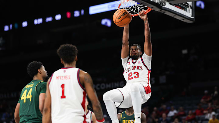 St. John's v Baylor - 2025 Player's Era Tournament; St. John's basketball forward Bryce Hopkins 