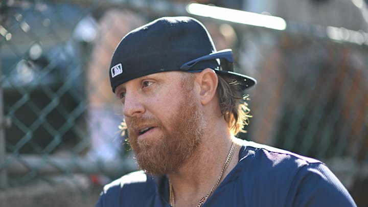 Seattle Mariners first baseman Justin Turner (2) walks to the field before their game against the Oakland Athletics at Oakland-Alameda County Coliseum on Sept 2.