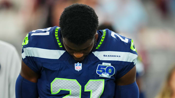 Devon Witherspoon of the Seattle Seahawks Devon Witherspoon of the Seattle Seahawks