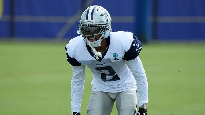 Dallas Cowboys cornerback Cobie Durant during a joint practice against the Los Angeles Rams at the Rams Practice Facility. 