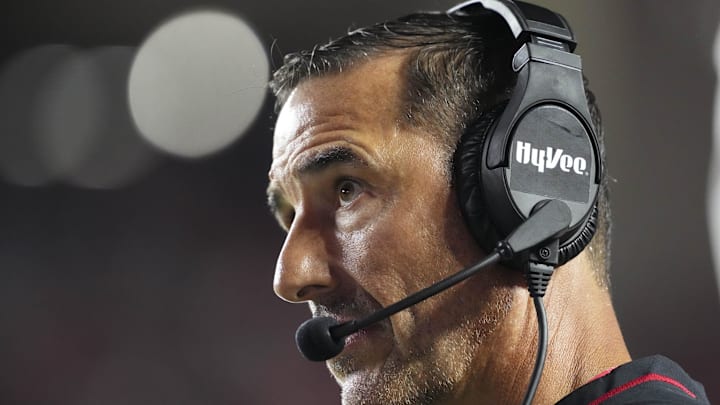 Aug 28, 2025; Madison, Wisconsin, USA; Wisconsin Badgers head coach Luke Fickell looks on during the third quarter against the Miami (OH) RedHawks at Camp Randall Stadium. Mandatory Credit: Jeff Hanisch-Imagn Images Aug 28, 2025; Madison, Wisconsin, USA; Wisconsin Badgers head coach Luke Fickell looks on during the third quarter against the Miami (OH) RedHawks at Camp Randall Stadium. Mandatory Credit: Jeff Hanisch-Imagn Images