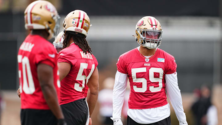 San Francisco 49ers linebacker Curtis Robinson (59)