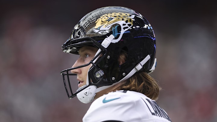 Nov 9, 2025; Houston, Texas, USA; Jacksonville Jaguars quarterback Trevor Lawrence (16) looks on from the sideline during the fourth quarter against the Houston Texans at NRG Stadium. Mandatory Credit: Troy Taormina-Imagn Images Nov 9, 2025; Houston, Texas, USA; Jacksonville Jaguars quarterback Trevor Lawrence (16) looks on from the sideline during the fourth quarter against the Houston Texans at NRG Stadium. Mandatory Credit: Troy Taormina-Imagn Images