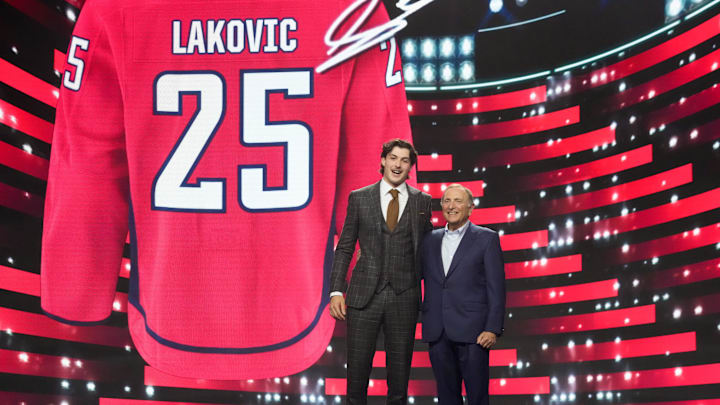 Lynden Lakovic, Washington Capitals Mandatory Credit: Kirby Lee-Imagn Images