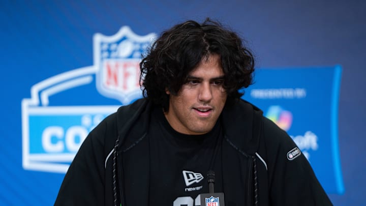 Utah Utes offensive lineman Spencer Fano.