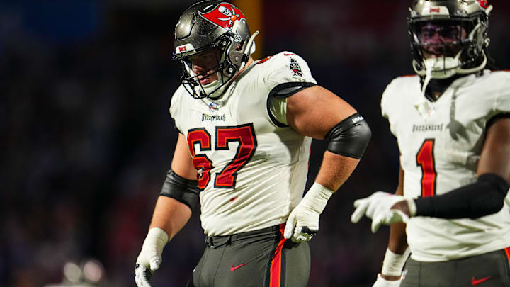 Tampa Bay Buccaneers offensive tackle Luke Godeke is expected to miss Sunday's game vs. Denver.