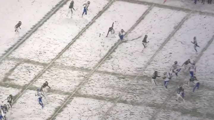 An all-22 camera angle shows Rams tight end Tyler Higbee breaking open after an Eagles defender fell down just as Carter sacked QB Matthew Stafford. 