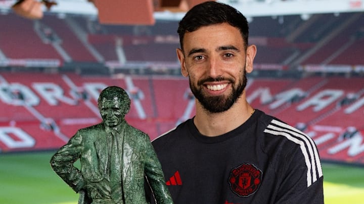 Bruno Fernandes has been voted Man Utd's Player of the Season for a record-equalling fourth year