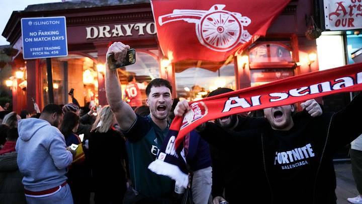 Arsenal fans at the Emirates Arsenal fans at the Emirates