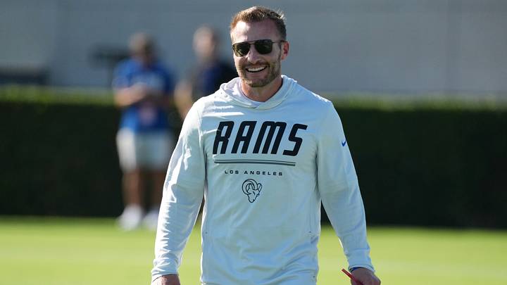 Jul 27, 2026; Westchester, CA, USA; Los Angeles Rams head coach Sean McVay during training camp at Loyola Marymount University. Mandatory Credit: Kirby Lee-Imagn Images Jul 27, 2026; Westchester, CA, USA; Los Angeles Rams head coach Sean McVay during training camp at Loyola Marymount University. Mandatory Credit: Kirby Lee-Imagn Images