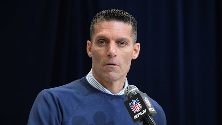 Feb 27, 2025; Indianapolis, IN, USA; Houston Texans general manager Nick Caserio speaks during the 2025 NFL Scouting Combine at the Indiana Convention Center. Mandatory Credit: Kirby Lee-Imagn Images Feb 27, 2025; Indianapolis, IN, USA; Houston Texans general manager Nick Caserio speaks during the 2025 NFL Scouting Combine at the Indiana Convention Center. Mandatory Credit: Kirby Lee-Imagn Images