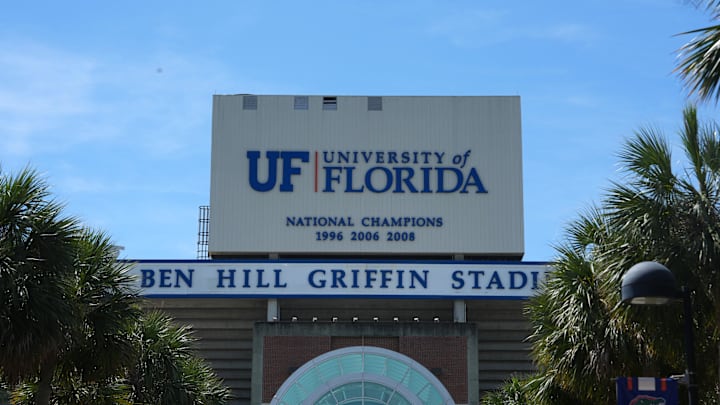Apr 5, 2025; Gainesville, FL, USA; The Gator Walk at Ben Hill Griffin Stadium on the campus of the University of Florida. Mandatory Credit: Kirby Lee-Imagn Images