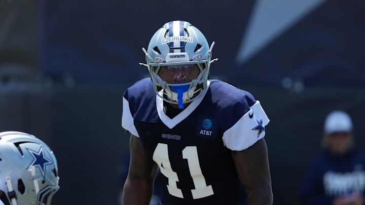 Dallas Cowboys defensive end Donovan Ezeiruaku. Mandatory Credit: Kirby Lee-Imagn Images