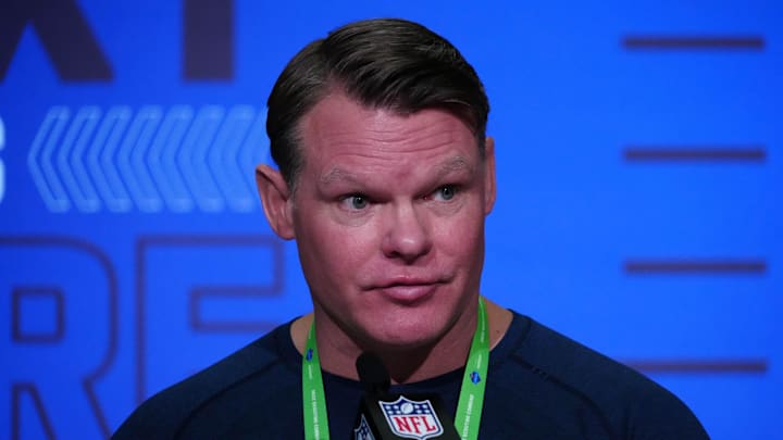 Mar 1, 2022; Indianapolis, IN, USA; Indianapolis Colts general manager Chris Ballard during the NFL