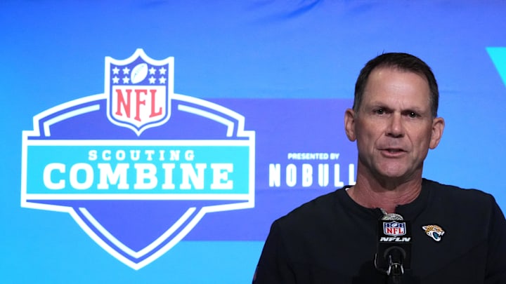 Jacksonville Jaguars general manager Trent Baalke during the Scouting Combine. (Kirby Lee/USA TODAY Sports Jacksonville Jaguars general manager Trent Baalke during the Scouting Combine. (Kirby Lee/USA TODAY Sports