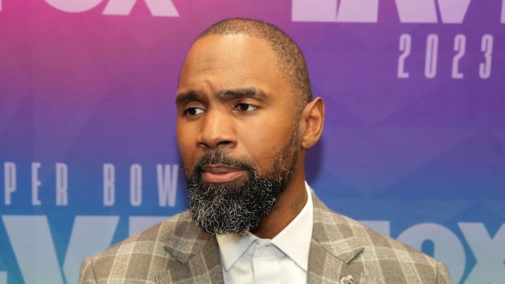 Feb 7, 2023; Phoenix, AZ, USA; Charles Woodson at Fox Sports media day at the Phoenix Convention Center. Mandatory Credit: Kirby Lee-Imagn Images Feb 7, 2023; Phoenix, AZ, USA; Charles Woodson at Fox Sports media day at the Phoenix Convention Center. Mandatory Credit: Kirby Lee-Imagn Images
