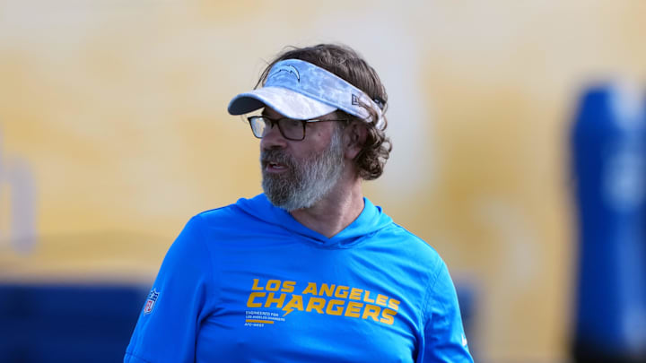 Los Angeles Chargers quarterbacks coach Shane Day. Kirby Lee-Imagn Images