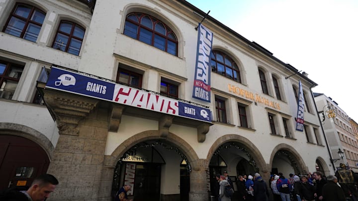 Nov 9, 2024; Munich, Germany; The New York Giants team pub at Hofbrauhaus.  