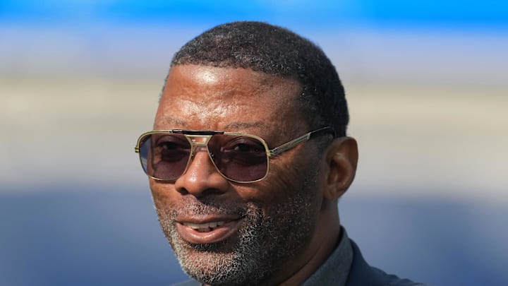 Dec 12, 2021; Inglewood, California, USA; Carl Banks attends the NFL game between the Los Angeles Chargers and the New York Giants at SoFi Stadium.