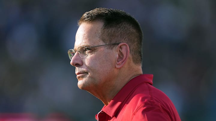 Indiana Hoosiers head coach Curt Cignetti reacts in the first half against the UCLA Bruins at Rose Bowl.