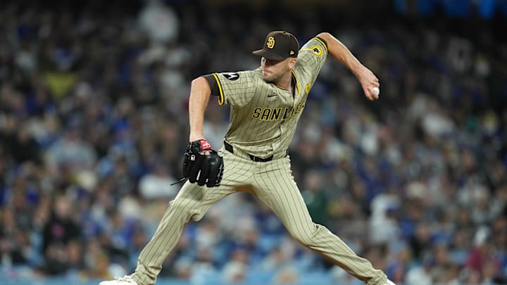 San Diego Padres pitcher Tom Cosgrove (59) throwing a pitch San Diego Padres pitcher Tom Cosgrove (59) throwing a pitch