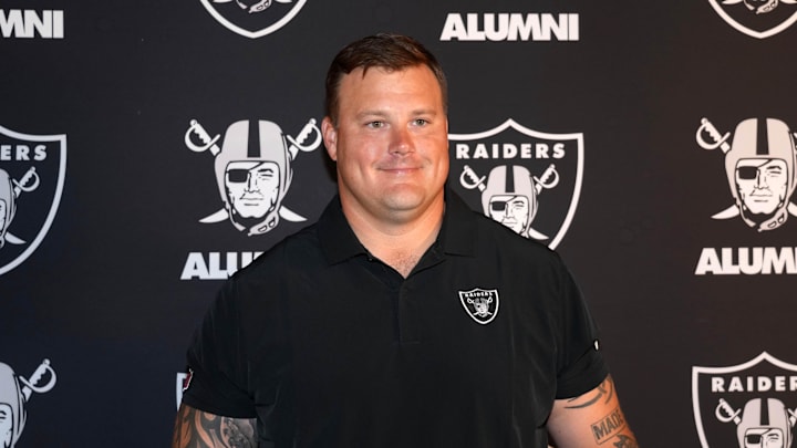 Aug 13, 2023; Paradise, Nevada, USA; Richie Incognito poses on the silver carpet at Allegiant Stadium. Mandatory Credit: Kirby Lee-Imagn Images