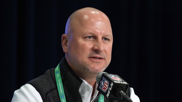 Feb 27, 2024; Indianapolis, IN, USA; Los Angeles Chargers general manager Joe Hortiz during the NFL