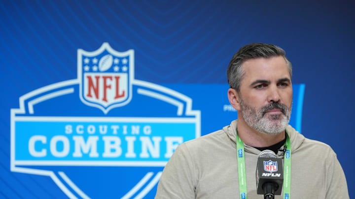 Cleveland Browns coach Kevin Stefanski speaks during the 2025 NFL Scouting Combine.