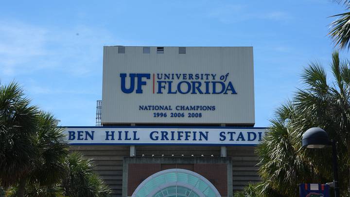 Apr 5, 2025; Gainesville, FL, USA; The Gator Walk at Ben Hill Griffin Stadium on the campus of the University of Florida. Mandatory Credit: Kirby Lee-Imagn Images