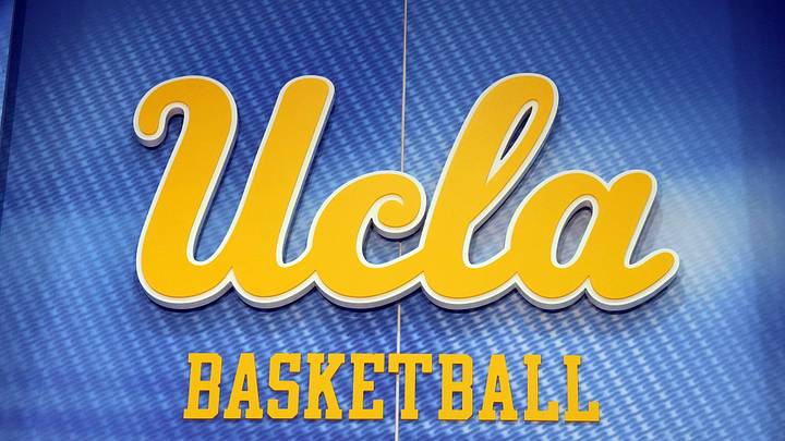Dec 19, 2023; Los Angeles, California, USA; The UCLA Bruins basketball logo at Pauley Pavilion presented by Wescom. Mandatory Credit: Kirby Lee-USA TODAY Sports Dec 19, 2023; Los Angeles, California, USA; The UCLA Bruins basketball logo at Pauley Pavilion presented by Wescom. Mandatory Credit: Kirby Lee-USA TODAY Sports