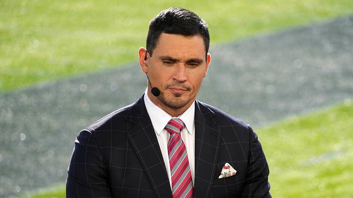 Former ESPN broadcaster David Pollack during the Rose Bowl. Former ESPN broadcaster David Pollack during the Rose Bowl.