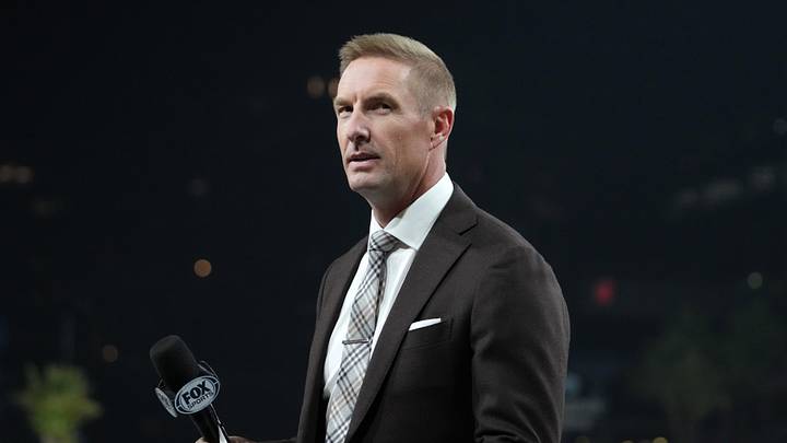 Dec 27, 2023; San Diego, CA, USA; Fox Sports analyst Joel Klatt at the Holiday Bowl at Petco Park. Mandatory Credit: Kirby Lee-USA TODAY Sports Dec 27, 2023; San Diego, CA, USA; Fox Sports analyst Joel Klatt at the Holiday Bowl at Petco Park. Mandatory Credit: Kirby Lee-USA TODAY Sports