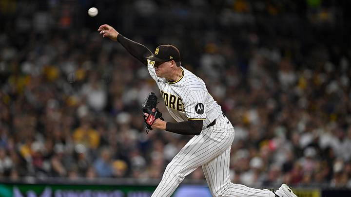 May 23, 2026; San Diego, California, USA; San Diego Padres relief pitcher Mason Miller (22) throws a pitch during the ninth inning against the Athletics at Petco Park. Mandatory Credit: Denis Poroy-Imagn Images May 23, 2026; San Diego, California, USA; San Diego Padres relief pitcher Mason Miller (22) throws a pitch during the ninth inning against the Athletics at Petco Park. Mandatory Credit: Denis Poroy-Imagn Images
