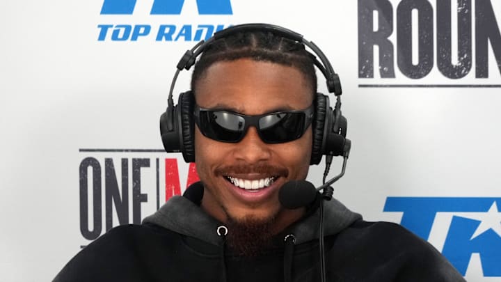 Feb 4, 2025; New Orleans, LA, USA; Minnesota Vikings receiver Justin Jefferson on the ESPN radio set on radio row at the Super Bowl LIX media center at Ernest N. Morial Convention Center. Mandatory Credit: Kirby Lee-Imagn Images Feb 4, 2025; New Orleans, LA, USA; Minnesota Vikings receiver Justin Jefferson on the ESPN radio set on radio row at the Super Bowl LIX media center at Ernest N. Morial Convention Center. Mandatory Credit: Kirby Lee-Imagn Images